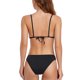 thumbnail image 4 of Traje de baño dividido en rosa y negro con ribete de volantes y braguita de tiro bajo, talla L Conjunto de tankini con lazo y estampado floral, 4 of 6