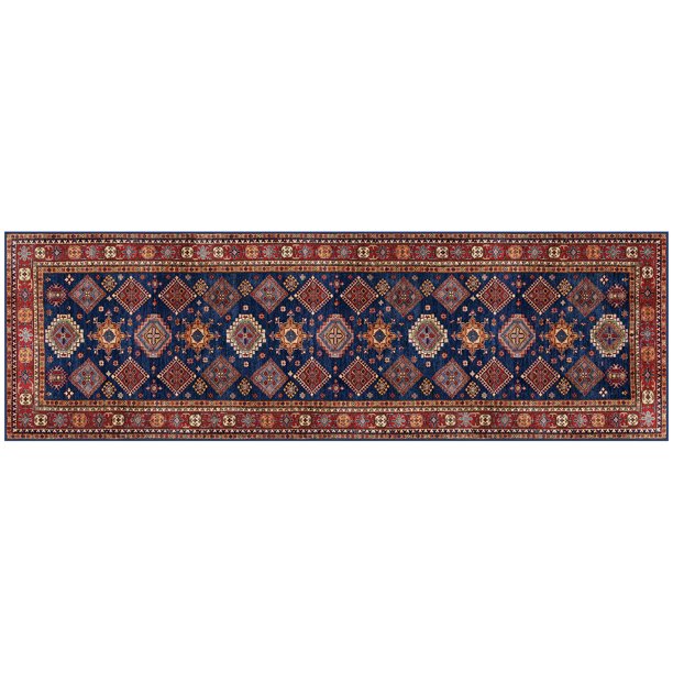 GelPro Nevermove MachineWashable Selma Kitchen Runner Rug , Blue Star