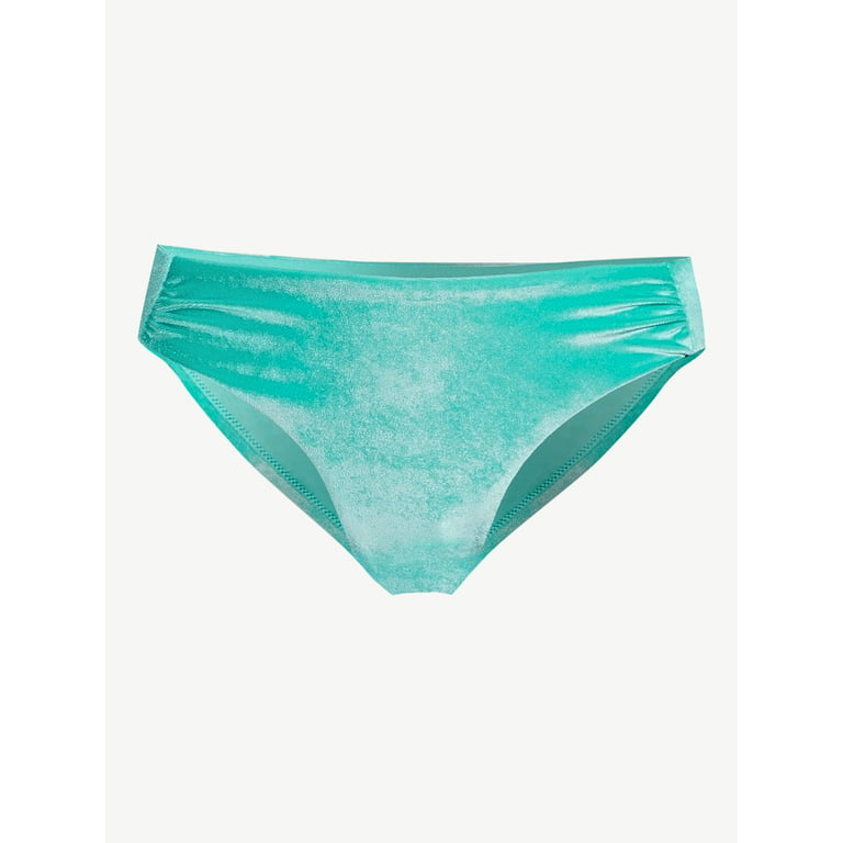 Sporty Swim V Shape Cheeky Bikini Bottoms in Turquoise