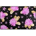 thumbnail image 2 of Coolnut Area Rug 60 x 39 inch (5'x 3'3"), Carpet Watercolor Flower with Palm Leaves Nursery Rug Floor Mat for Hardwood Floor Entrance Living Room Bedroom, 2 of 6