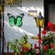 thumbnail image 5 of Decoración de pared de mariposa de Metal, escultura artística de pared de vidrio para exteriores, cielo, decoración de jardín, hogar y jardín, 5 of 5