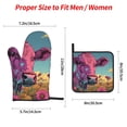 thumbnail image 2 of Fotbe Pink Cow In Sunflower Field for 4Pcs Oven Mitts and Pot Holders, 500℉ Heat Resistant Oven Mitts , Non-Slip Silicone Surface Safe for Baking, Cooking, BBQ, 2 of 6