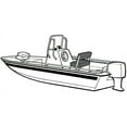 thumbnail image 2 of Carver Boat Cover 71221P-10 Used For Storage; V-Hull Bass Boat; Water Repellant/UV Protection/Mildew Resistant; Haze Gray; Performance Poly-Guard Marine Grade Polyester, 2 of 2