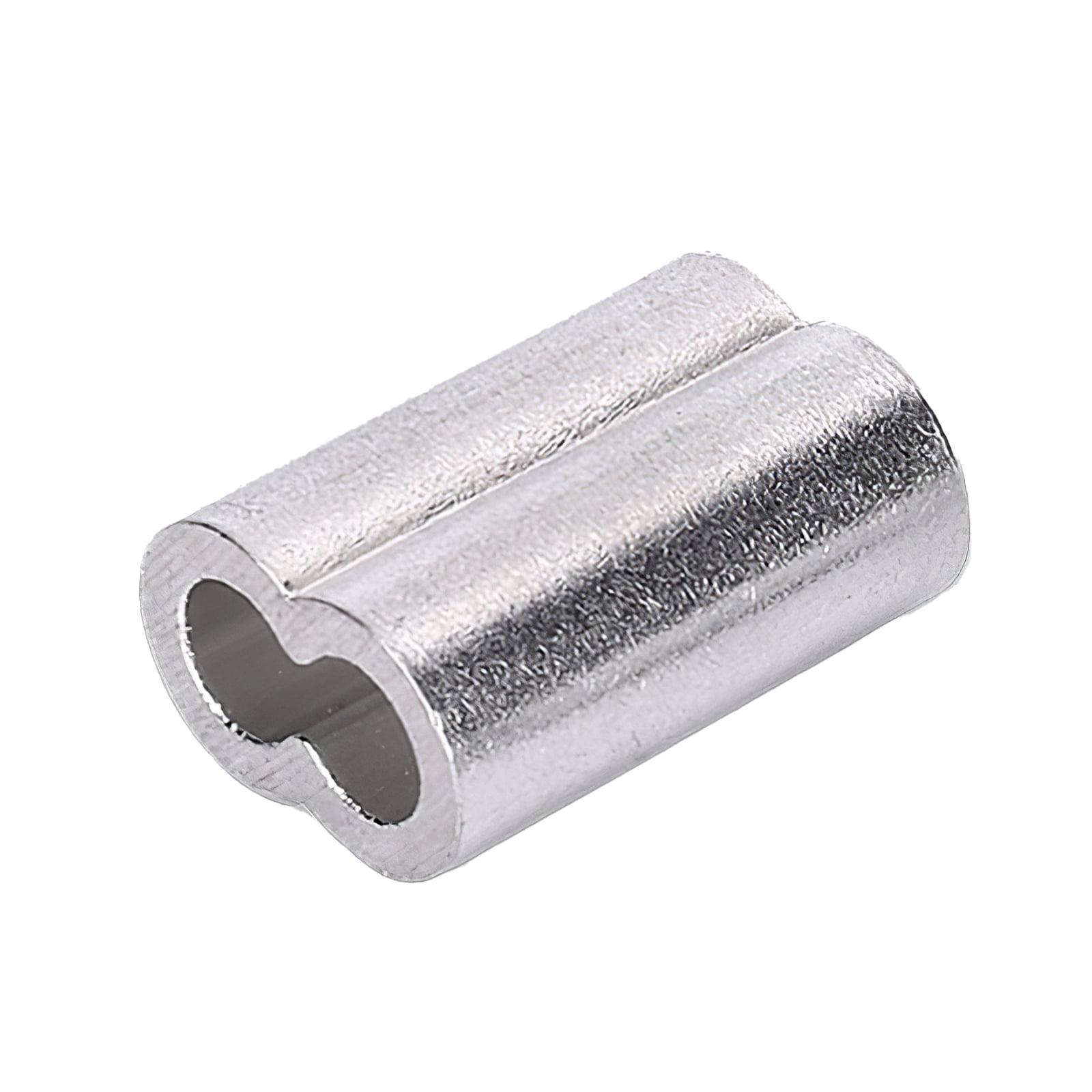 5mm Glarks 50Pcs 3/16 3/16-50Pcs Aluminum Crimping Loop Sleeve Wire Rope Sleeves Double Barrel Ferrule for Wire Rope and Cable Line End 