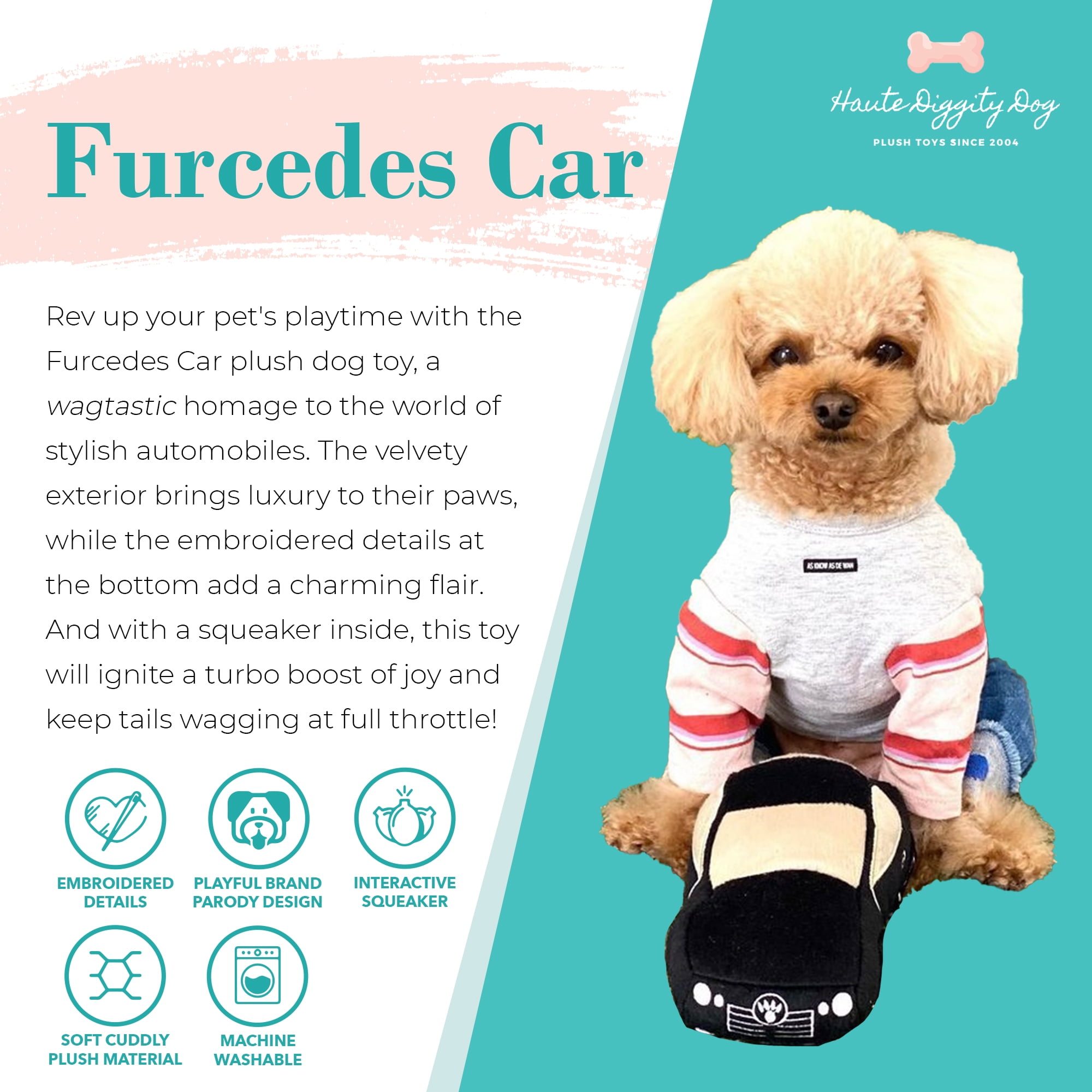 Furcedes Car Plush Dog Toy