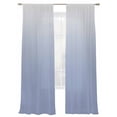 thumbnail image 2 of Ombre Grey Blue Semi Sheer Curtains 84 Inch Length 2 Panels Set, Abstract Art Sheer Kitchen Curtain Privacy Voile Window Curtain for Living Room Bedroom Rod Pocket Drapes, 2 of 7