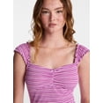 thumbnail image 4 of No Boundaries Cap Sleeve Top and Shorts Sleep Set, 2-Piece, Women's XS-XXL, 4 of 5