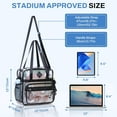 thumbnail image 3 of Clear Tote Bag, 12x6x12 Clear Bag for Stadium Events See Through Bag for Women Transparent Concert Bag, 3 of 8