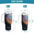 thumbnail image 6 of Yayeee 30oz Stainless Steel Tumbler with Straw and Handle Double-Wall Insulated Travel Water Bottle, Mountains and Forests, 6 of 8