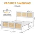 thumbnail image 2 of Kojooin Base de Cama de Ratán Ecológico con Amplio Espacio de Almacenamiento y Diseño Silencioso, Ideal para Dormitorios Modernos, 2 of 6
