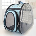 thumbnail image 4 of Cat Sac à Dos de Transporteur Portable Grande Capacité Pliable à Main Capsule Spatiale Sacs Transparents pour l'Extérieur Bleu, 4 of 5