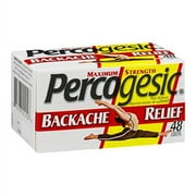 Percogesic Backache Relief, Maximum Strength, 48 Ct Bottle, 3-Pack