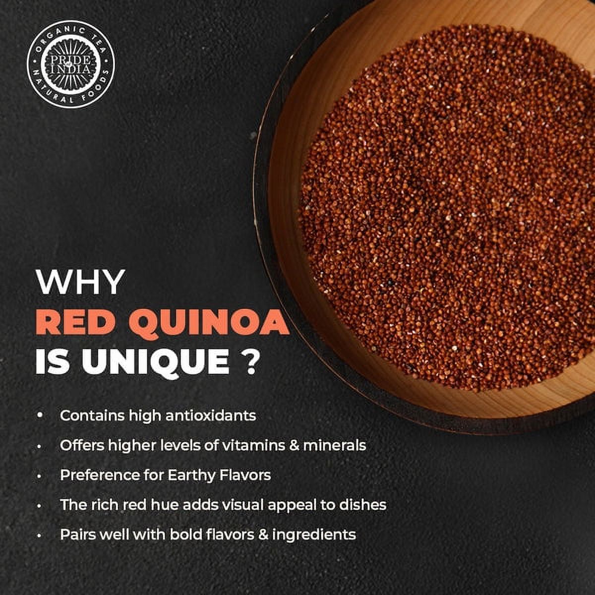 Pride of India - Pack of 6 - Royal Bolivian Red Quinoa, 3 lbs Jar, Protein Rich, Gluten Free Quinoa Whole Grain