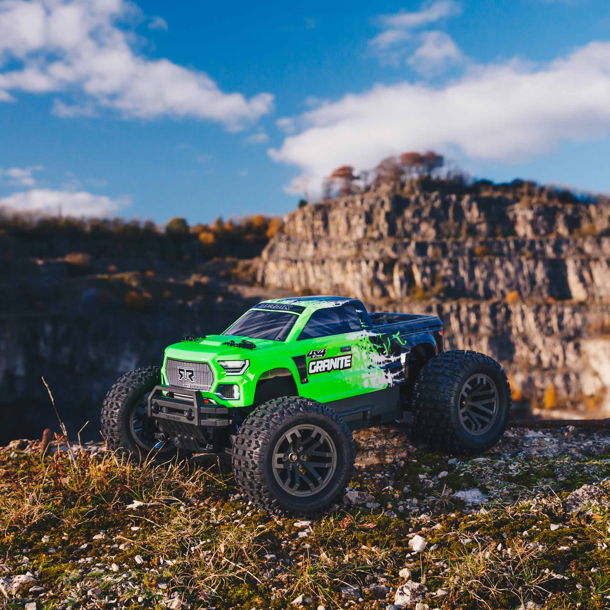 ARRMA RC Truck 1/10 GRANITE 4X4 V3 3S BLX Brushless Monster Truck RTR Battery and Charger Not Included Green ARA4302V3T1 Trucks Electric RTR 1/10 Off-Road - image 5 of 11