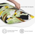 thumbnail image 4 of King Pillow Cases Standard Size - Cute Toucan Monstera On Branch Soft Envelope Closure Microfiber Block Print Pillow Cover, Wrinkle Stain Resistant Travel Pillow Covers Standard Size 20x36in, 4 of 7