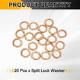 thumbnail image 3 of Uxcell M8x12x2.1mm Split Lock Washer, 20 PCS Copper Metric Spring Lock Gaskets Washer Spacers for Screws Bolts, Cooper Tone, 3 of 7