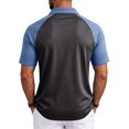 thumbnail image 6 of Fabrcox Mens Polo Shirts Short Sleeve Raglan Collared Golf Shirt Men Color Block Regular Fit Casual Sports Men Athletic Shirt Blue XL, 6 of 7