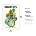 thumbnail image 2 of Kansas City - The City of Fountains - Vintage Travel Poster by David Klein c.1960s - Fine Art Matte Paper Print (Unframed) 30x44in, 2 of 4