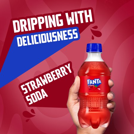 Fanta Strawberry Soda Pop Bottles, 12 fl oz, 6 Pack