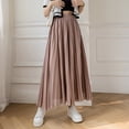 thumbnail image 5 of Xioeram Women Wide Leg Pleated Pants Elastic High Waist Chiffon Pants Summer Loose Fit Solid Color Casual Trousers Streetwear, 5 of 8