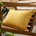 thumbnail image 3 of TOWN & COUNTRY TERRA Alara Solid Border Handcrafted Indoor Outdoor Decorative Pillow, 100% Recycled Materials, UV Fade Resistant, Water Repellent, Yellow/Ivory, 14"x20", 3 of 9