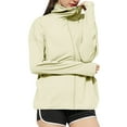 thumbnail image 2 of Pitauce Womens Long Sleeve Loose Rash Guard Zip Up Lightweight UPF 50+ Hoodie Summer UV Protection Athletic Jacket with Thumb Holes, 2 of 6