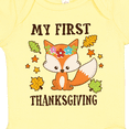thumbnail image 4 of Inktastic My First Thanksgiving with Fall Fox and Leaves Boys or Girls Baby Bodysuit, 4 of 5