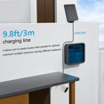 thumbnail image 3 of Panel carga solar con cable carga y soporte pared cargador batería impermeable IP65 para exteriores compatible con cámara seguridad Arlo Pro 5S/4/3 [CSP4W-AL-B] (4W rectangular - negro), 3 of 8
