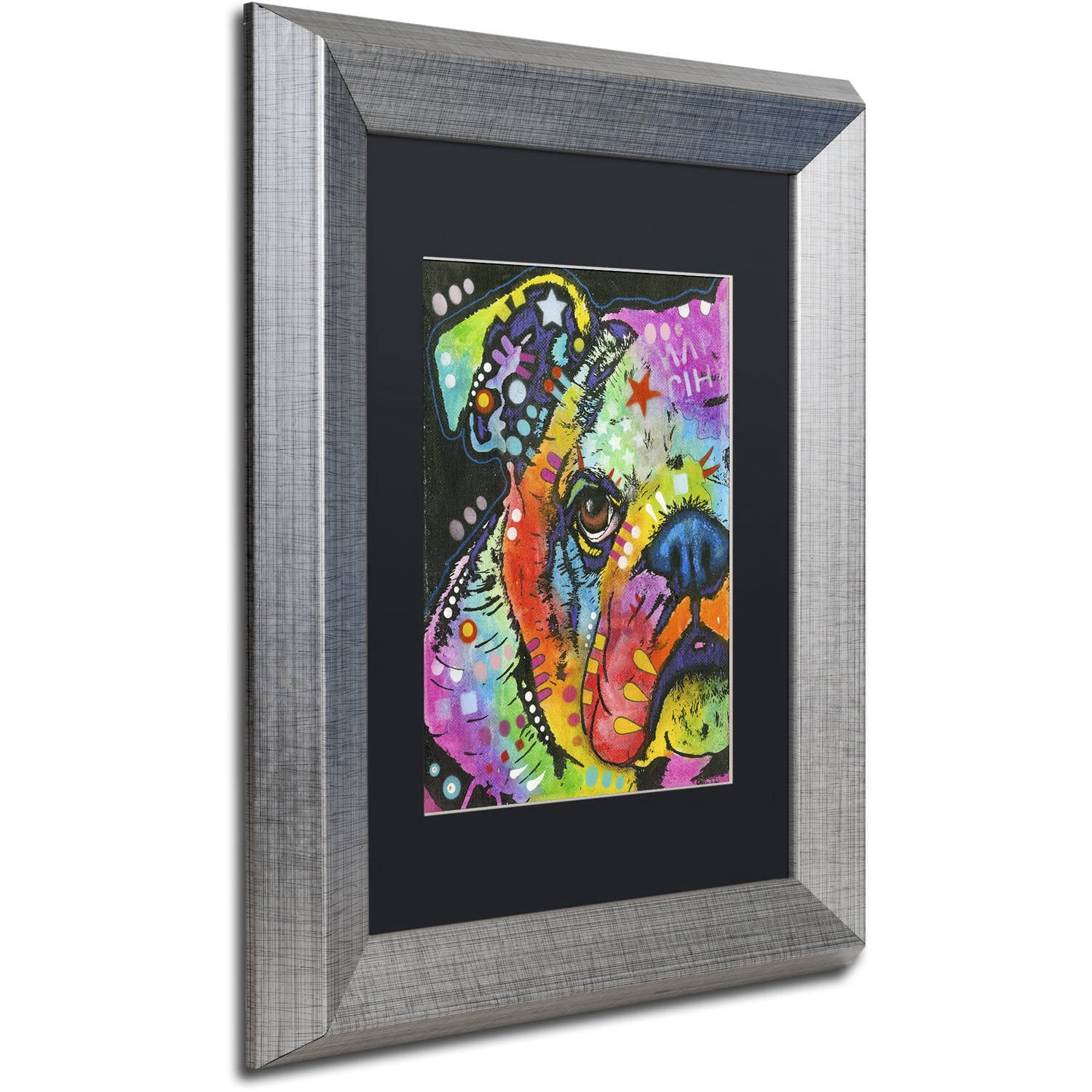 Trademark Fine Art "What you lookin at" Canvas Art by Dean Russo, Black Matte, Silver Frame