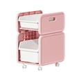 thumbnail image 4 of Tnarru under Desk Storage Box Container Toys Chest Organization File Organizer Organizer Box Storage Bin for Office Kids Room Pantry Pink 48cm with Wheel, 4 of 8