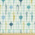 thumbnail image 2 of Ambesonne Vegetable Fabric by the Yard Upholstery, Turnip Carrot Drawings, 1 Yard, White Multicolor, 2 of 5