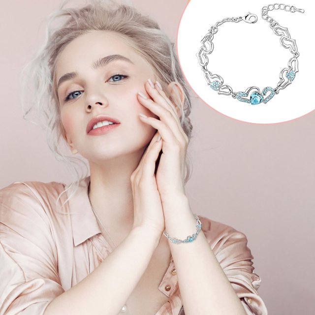 Pulsera de Corazón de Melocotón Ganfancp Artesanía Versátil 1X Pulsera