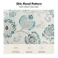 thumbnail image 4 of Wingback Armchairs Set of 2 Accent Chairs Floral Upholstered Sofa Wood Legs Lounge Seat Removable Cushion Home Living Room, 4 of 6