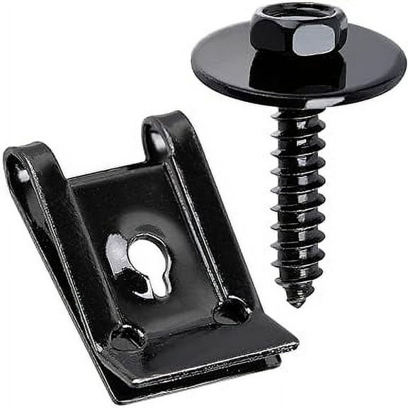 20Sets M4.2 Fender Liner Splash Shield Hex Head Screw & U-Nut Kit for GM Ford Chrysler Buick Chevy Cadillac Oldsmobile Pontiac GMC