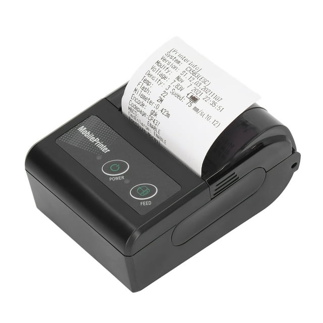 Receipt Printer, 1500mAh Battery Capacity Thermal Label Printer Energy Saving for Receipt for Taxi