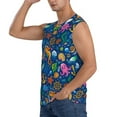 thumbnail image 3 of Lsque Sea Fish Print Men's Cotton Blend Sleeveless Muscle Shirts (S-3XL)- Moisture Wicking, Odor Protection, UPF 30+,X-Large, 3 of 8