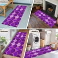 thumbnail image 6 of Runner Rugs 2x6 Ft, Purple Fish Scale Non Slip Area Rugs for Kitchen Bedroom Entryway, Modern Geometric Ombre Abstract Moroccan Washable Carpet Runner Rug Floor Mats for Bedroom Home Decor, 6 of 9