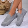 thumbnail image 2 of Dweltoz Womens Walking Shoes Slip on Non Slip Mesh Gym Sneaker Breathable Fashion Athletic Platform Sneaker with Arch Support,Gray 36, 2 of 7