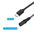 thumbnail image 3 of Unique Bargains 7.9' Micro USB to DC Extension Cable Male to Female Extension Power Cords for Fans LED Strips Black 4 Pack, 3 of 4