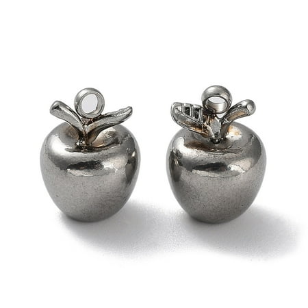 304 Stainless Steel Charm 3D Charm Stainless Steel color 11x8mm Hole: 1.6mm