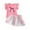 Pink, variant on Fozruso 2 Piece Outfit Summer Girl's Short Sleeve Top And Colorful Tutu Skirt Set For 3 8 Years Old,4-5 Years(Pink)