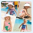 thumbnail image 6 of Zando Girls Bathing Suit 2-9 Years Cute One Piece Swimsuit for Toddler Kids Adjustable Quick Dry Swimwear for Summer Beach Wear UPF 50+, 6 of 7