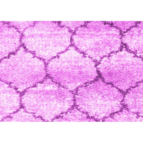 Ahgly Company Indoor Rectangle Abstract Pink Contemporary Area Rugs, 6' x 9'