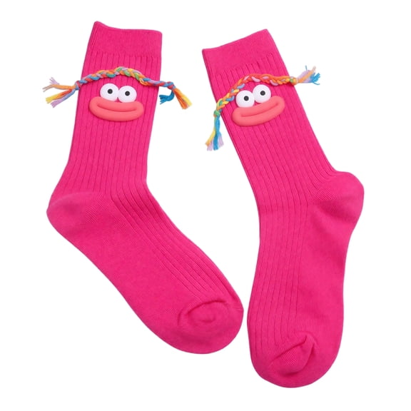 WULMLEO Crazy Funny Fuzzy Silly Socks for Kids Women Girls Fluffy Slipper Novelty Fun Socks Boy Men Cute Cozy Soft Animal Socks F One Size