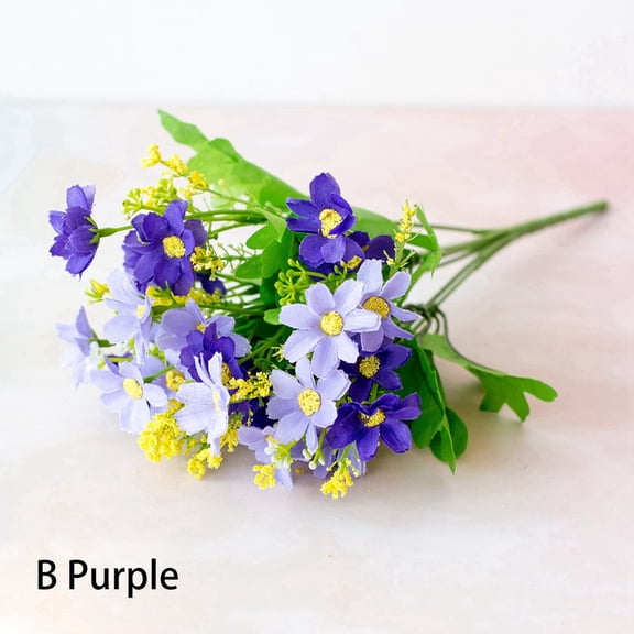 28 daisy daisies 7-pronged artificial flowers for decoration