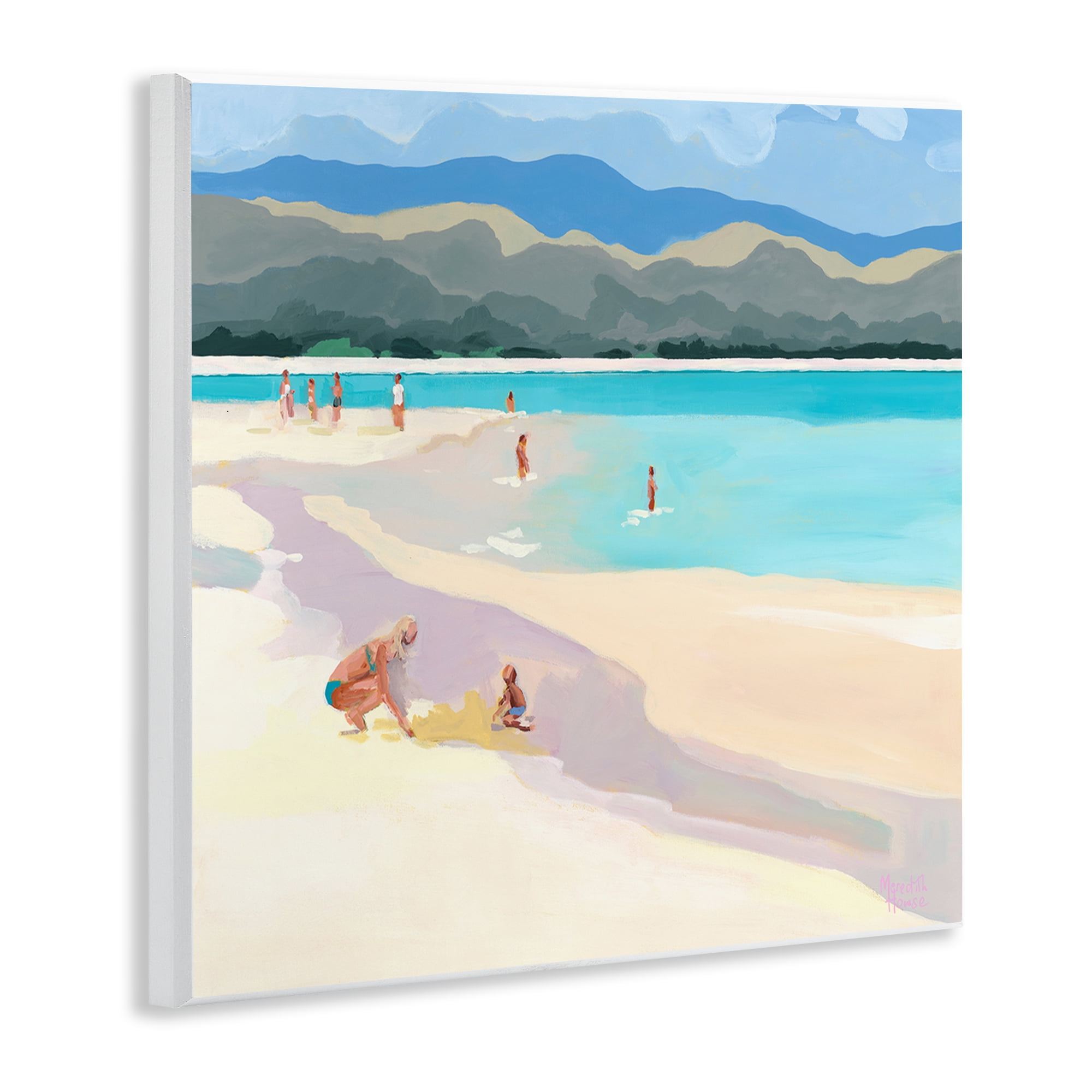 Stupell Industries Mother & Child Beach Scene Wall Plaque Art, design by Meredith Howse