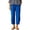 Blue-#001, variant on Women Linen Pants Elastic Waist Drawstring Loose Fit Casual Ankle Pants Lightweight Breathable Slacks with Pockets,Sky Blue 3XL