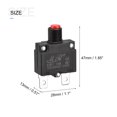 thumbnail image 2 of Unique Bargains Circuit Overload Protector 18A AC125/250V DC32V Push Button Thermal Circuit Breaker with Waterproof Caps 3pcs, 2 of 5