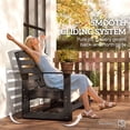 thumbnail image 3 of Outsunny 2-Person Outdoor Glider Bench Patio Double Swing Rocking Chair Loveseat w/ Slatted HDPE Frame for Backyard Garden Porch, Distressed Black, 3 of 9