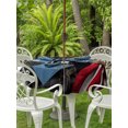 thumbnail image 4 of Outdoor Tablecloth with Umbrella Hole Zipper Anniversary Round Tablecloth 60" Waterproof Outside Table Cloth Black Dog Pet USA Flag Rustic Patriotic Patio Table Cover Tablecloths for Picnic Party, 4 of 8